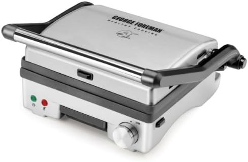 Amazon Com George Foreman Gr0742s 3 In 1 Panini Press Grill And Open Griddle With Double Cooking Surface Contact Grills Kitchen Dining