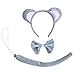 Kids Animals Dalmatian Mouse Wolf Tiger Antlers Party Costume Christmas Headband (Grey Mouse)
