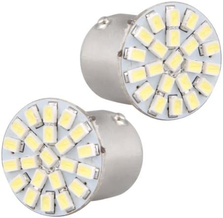 Ecloud ShopUS 10 pieces 2 1156 BA15S P21W 1129 Car White 22 1206 SMD LED Tail Turn Signal Light Bulb
