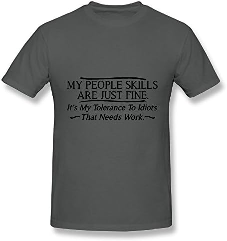 Jenny Shirt My People Skills Are Fine It's My To Idiots Novelty 100% Cotton Short Sleeve Shirt Graphic Tee For Man's