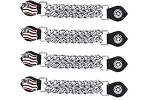 Dream Apparel Dealer Leather U.S.A Flag Vest Extender Black (pack of 4)