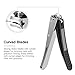 BESTOPE Nail Clippers Set with Catcher,No Splash Fingernail & Toenail & Slant Edge 3PCS Nail Cutter Trimmer Set with Metal Case,Stainless Steel,Good Gift for Women and Men