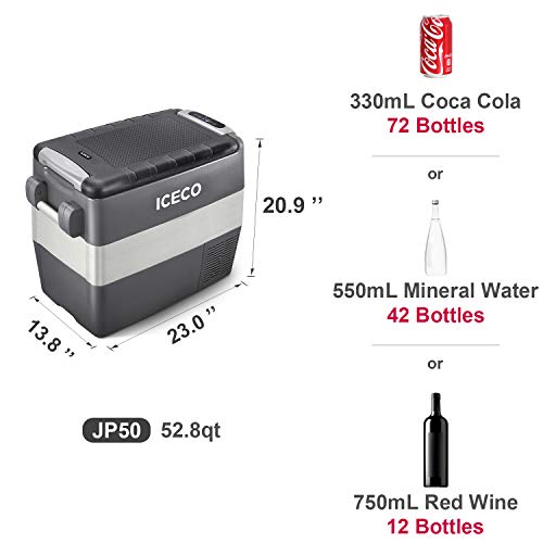 Iceco Jp50 Portable Refrigerator Fridge Freezer 12v Cooler Refrigerator 50 Liters Compact Refrigerator With Secop Compressor For Car Home Use 0 50 Dc 12 24v Ac 110 240v Pricepulse