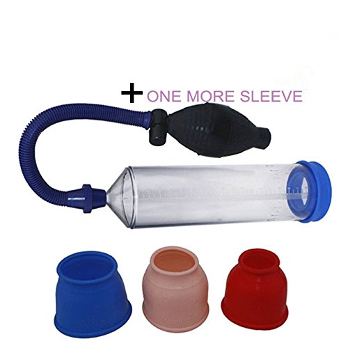 Male P-e-n-i-s Enlargement Pump Black Manual Operating Device Vacuum Pump Men with ONE more sleeve attachment version