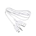 WASABI MANGO 3.5mm Aux Audio Charger USB Cable Cord Adapter for iHome IHM60 IHM61 IHM59 Mini Speaker (White)