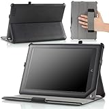 MoKo Slim-Fit Multi-angle Folio Cover Case for Barnes & Noble Nook HD+ 9-inch tablet (Full HD Plus), BLACK (with Smart Cover Auto Wake/Sleep Feature)-Lifetime Warranty
