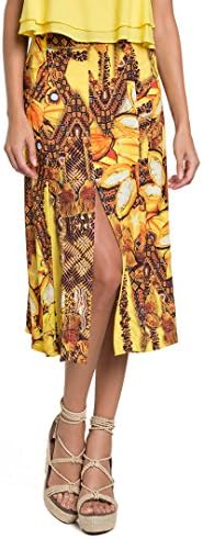 Lez a Lez Women's Printed Skirt, Cacau, M
