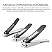 BESTOPE Nail Clippers Set with Catcher,No Splash Fingernail & Toenail & Slant Edge 3PCS Nail Cutter Trimmer Set with Metal Case,Stainless Steel,Good Gift for Women and Men