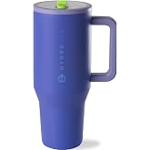 HydroJug Traveler 32oz, Insulated Tumbler with Handle &amp; Straw, Lime Rickey