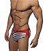 TULIPTREND Mens Sexy Bikini Swimwear Soft, Red/White/Blue, Medium