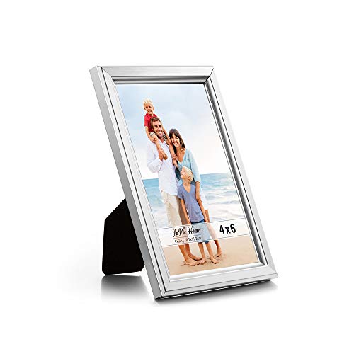 image for LaVie Home 4x6 Picture Frames (6 Pack, Silver) Simple Designed Photo F
