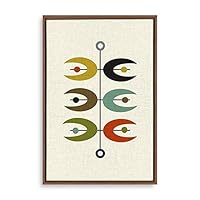 Framed Canvas Wall Art Abstract Colorful Canvas Prints Home Artwork Decoration for Living Room,Bedroom - 16x24 inches