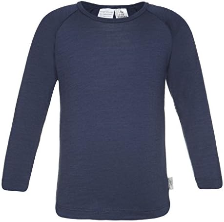 Sweet Cheeks Merino Little Boys' Long Sleeved Top 5-6 Yrs Blue