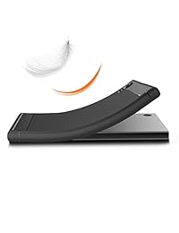 Sony Xperia XA1 Plus Caso, bettop antihuellas Shockproof Fibra de Carbono textura Diseño flexible suave TPU Carcasa protectora para Sony Xperia XA1 Plus (5.5 inch), Negro