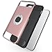 Ownest Compatible with iPhone 7 Case,iPhone 8 Case with Armor Dual Layer 2 in 1 with Extreme Heavy Duty Protection and Finger Ring Holder Kickstand Magnetic Car Mount for iPhone 7,iPhone 8 -Rose Gold