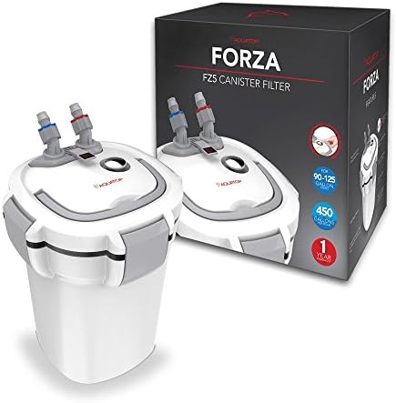 Aquatop Forza Premium Canister Filter, 450 GPH – for 90-125 Gallon Tanks, Multistage Filtration System, Great for Salt & Freshwater Tanks, Aquarium Filter Media, Replaceable Carbon Cartridge