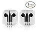 Apple Earbuds,zeakko Earphones with Remote and Mic 3.5mm Jack Headphones Standard Retail Packaging Wired Ear Buds for iPhone, iPad, iPod, Samsung Galaxy and Android Cell Phones, 2 Pack Black