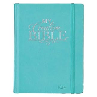 KJV Holy Bible, My Creative Bible, Faux Leather Hardcover - Ribbon Marker, King James Version, Teal w/Elastic Closure