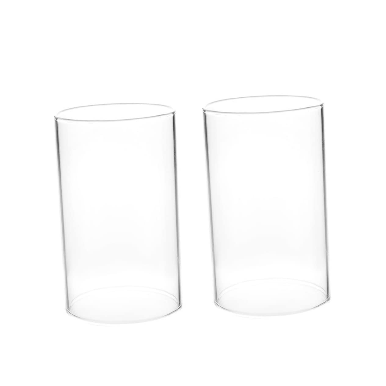 2pcs Transparent Glass Dome Candle Holders Decorative Cloche Covers for Desktop Elegant Candle Accessories for Home Office and Events