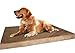 Dogbed4less Waterproof Memory Foam Dog Bed for Medium Dogs with Washable Cover and Extra Pet Bed Case 37X27X4 Inch, Brown