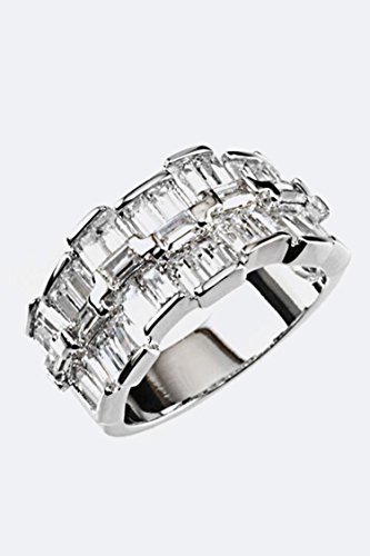 Karmas Canvas Cubic Zirconia Ring (Rhodium)