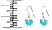 Hypoallergenic Sterling Silver Blue Crossover Heart Dangle Earrings for Kids (Nickel Free)