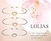 LOLIAS 6 Pcs Love Knot Bangle Bracelets Simple Cuffs Bridesmaid Bracelets for Women Stretch Bracelets,Rose-gold Tone
