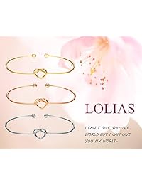 6 pulseras simples con nudo de amor para mujeres y niñas Lolias, ajustables