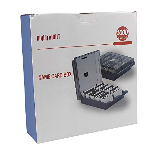 image for MyLifeUNIT Business Card Organizer, Large Name Card Holder with Index 