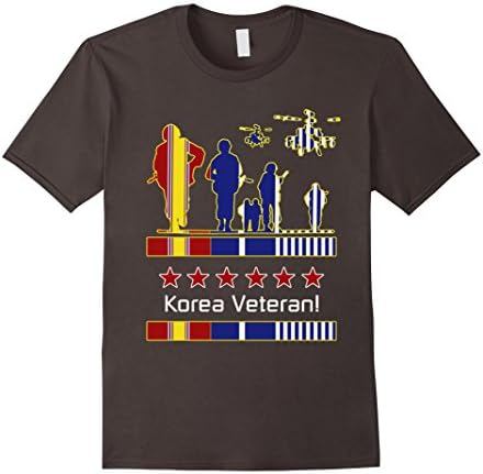 Men's Korea Veteran T-Shirt Korean war veteran shirt gifts Large Asphalt