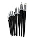 BQLZR Clay Color Shapers Black Wood Shank Pottery Painting Tools Pack of 9