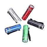 Super Bright Flashlight, 1w Mini Aluminum Flashlights Set with Lanyard and AAA Batteries for Night Reading, Party, Hiking, Backpacking, Fishing, BBQ（5-Pack）