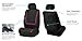 FH Group Car Seat Covers Unique Flat Cloth Full Set Automotive Seat Covers Front Set and Rear Solid Bench Burgundy Black Seat Covers w. Gift Universal Fit Interior Accessories for Cars Trucks and SUVs