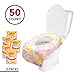 Banana Basics Flushable Disposable Toilet Seat Cover (5 Packs, 10 Each) Kid-Friendly, X-Large Coverage | Promotes Proper Hygiene, Cleanliness | Reduce Germs, Messes | (Flowers, 50 Pack)