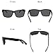 LianSan Designer Rectangle Oversized Women Men Sunglasses Wayfarer Glasses 0708(black frame black lenses)
