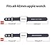 KEASDN for Apple Watch Band with Case 38mm 42mm, Silicone Sport iWatch Strap Band with Shock-proof Case for Apple Watch Series 3/2/1 Sport Nike+ and Edition