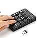 Wireless Numeric Keypad, Vive Comb External Number Pad Portable Numpad with 2.4G Mini USB Receiver for Laptop, Desktop, PC, Notebook-Black