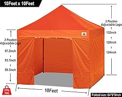 ABCCANOPY Heavy Duty Ez Pop up Canopy Tent with