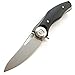 Eafengrow Dark Folding Knives D2 Blade Plating Titanium Steel Handle Flipper Camping Outdoor Knife EDC Tool (black)