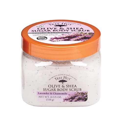Tree Hut Olive and Shea Sugar Body Scrub, Lavender and Chamomile, 18-Ounce