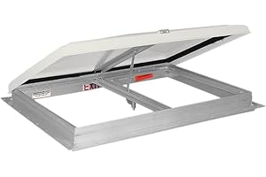 Camper Comfort RV Escape Hatch | Emergency Roof Exit | 26'' x 26'' | 2" White Metal Garnish |