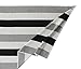 COTTON CRAFT - Terry Beach Towel 30x60-2 Pack - Cabana Stripe Grey Black - 400 GSM - 100% Pure Ringspun Cotton - Highly Absorbent Easy Care Machine wash - Use for Picnic Poolside Colorful Bath Towel