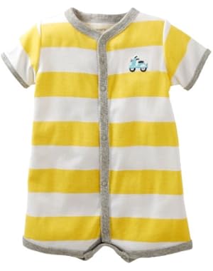 Boys Snap-up Scooter Creeper Yellow