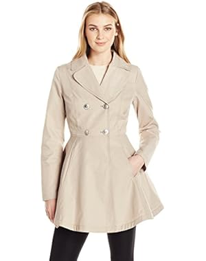 Women's Fit and Flare Trench Coat Coat