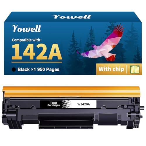 Yowell 142A W1420A Toner Cartridge with Chip Compatible with HP 142A W1420A 142X W1420X for HP LaserJet MFP M140w Toner for LaserJet M110w M110 MFP M139w M139 M140w M140 (1 Black)
