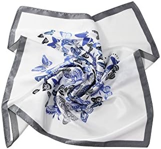 WENSLI - Poly Satin Square Neckerchief Square Scarf Head Scarfs 22-by-22 Inches