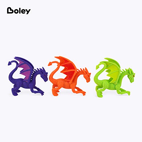 Boley Toy Dragon Figurines 12 Pk Plastic Mini Dragon Toys Detailed