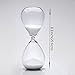 SWISSELITE Hourglass Sand Timers, Hourglass Sand Clock Inspired Glass for Home, Desk, Office Decor (8Inch-30Mins Lucent White)