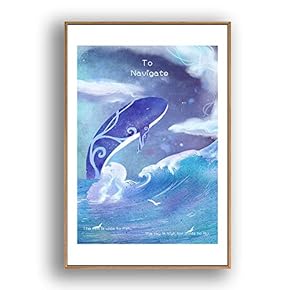 Framed for Living Room Bedroom Whale for