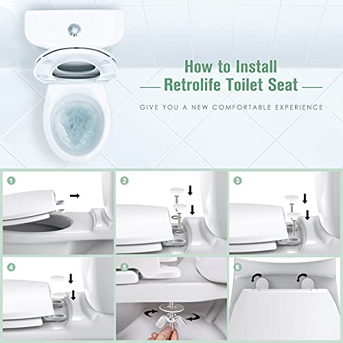 Toilet Seat with BuiltIn Potty Training Seat, Elongated Toilet Seat